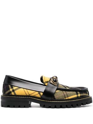 ETRO chunky check-pattern loafers - Yellow