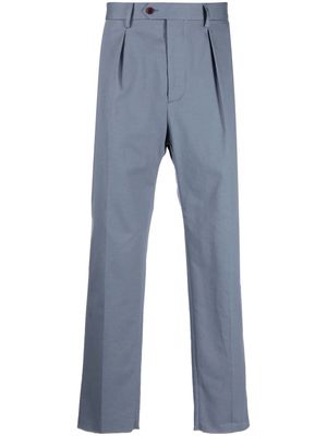 ETRO contrasting stripe-detail trousers - Blue