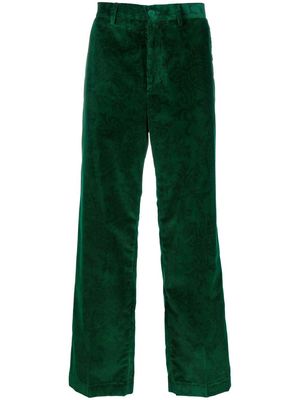 ETRO corduroy straight-leg trousers - Green
