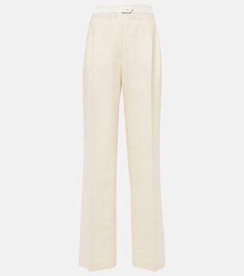 Etro Cotton and wool straight pants