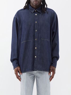 Etro - Cotton-denim Overshirt - Mens - Blue