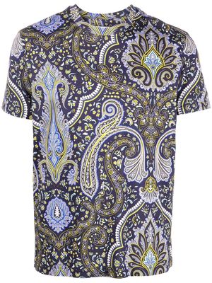 ETRO cotton paisley-print T-shirt - Blue