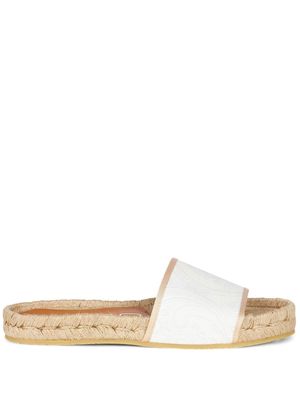 ETRO cotton slip-on sandals - White