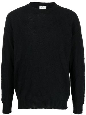 ETRO crew-neck virgin wool jumper - Black