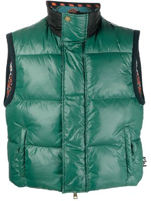 ETRO cropped padded gilet - Green