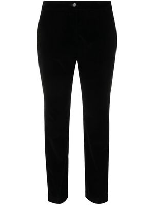 ETRO cropped turn-up trousers - Black