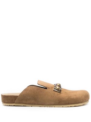 ETRO Crown Me studded suede mules - Brown