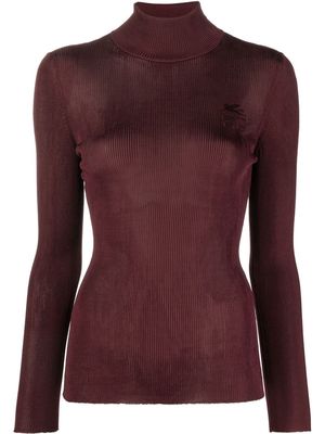 ETRO Cube logo-embroidered ribbed jumper