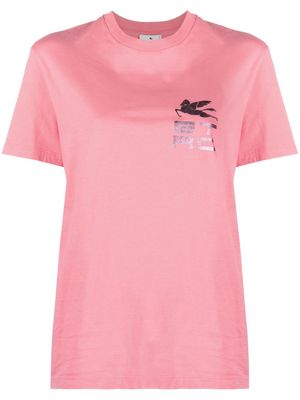 ETRO Cube logo-print T-shirt - Pink