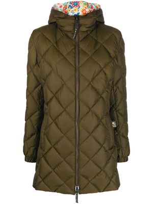 ETRO diamond quilted parka - Green