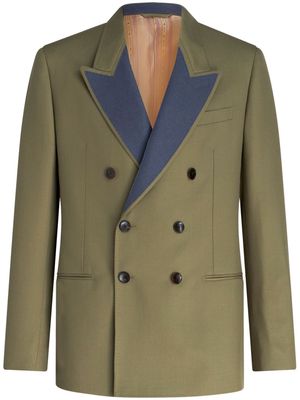 ETRO double-breast wool jacket - Green