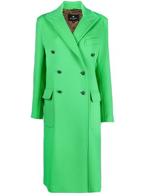 ETRO double-breasted wool coat - Green