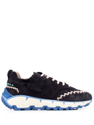 ETRO Earthbeat embroidered low-top sneakers - Blue