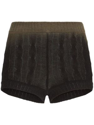 ETRO elasticated knitted shorts - Black
