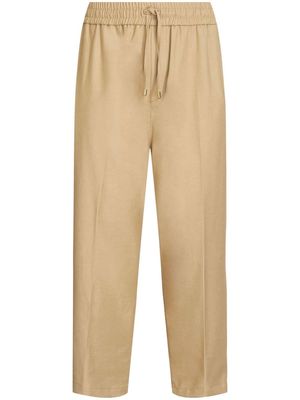 ETRO elasticated-waist straight-leg trousers - Brown