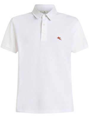 ETRO émbroidered-logo detail polo shirt - White