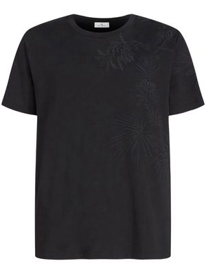 ETRO embroidered short-sleeved T-shirt - Black
