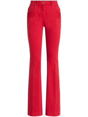 ETRO embroidered straight-leg jeans