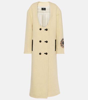 Etro Embroidered wool-blend coat