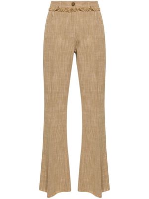 ETRO flared cropped trousers - Brown