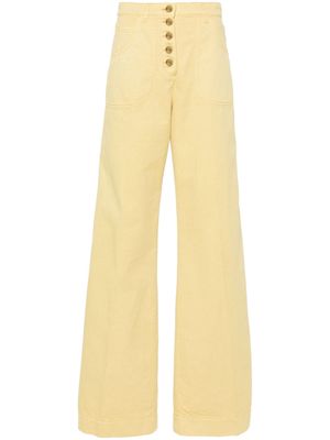 ETRO flared-leg cotton jeans - Yellow