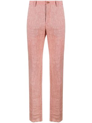 ETRO flat-front straight-leg trousers - Red