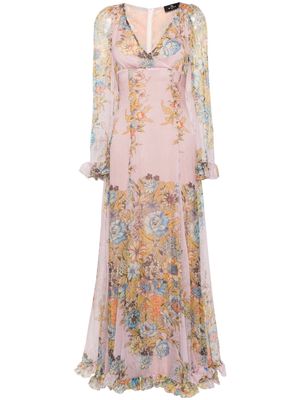 ETRO flora-print maxi dress - Pink