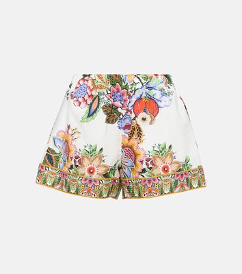 Etro Floral cotton and silk shorts