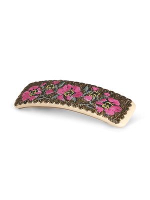 ETRO floral embroidered hair clip - Neutrals