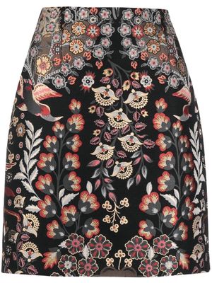 ETRO floral jacquard skirt - Black