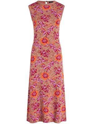 ETRO floral-jacquard sleeveless maxi dress - Pink