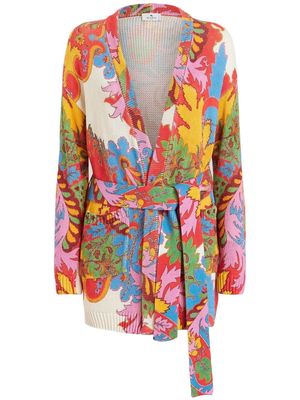 ETRO floral motif cardi-coat - Multicolour