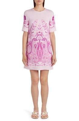 Etro Floral Paisley Shift Dress in Purple