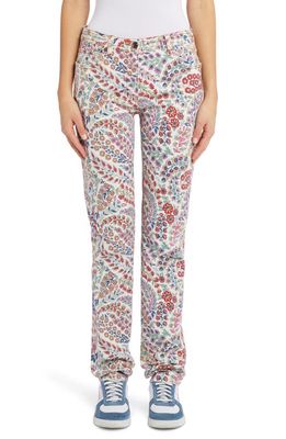 Etro Floral Paisley Skinny Jeans in White 990