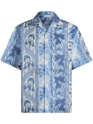 ETRO floral-print bowling shirt - Blue