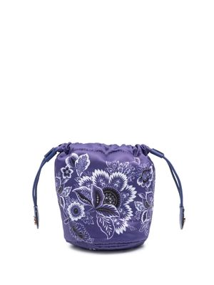 ETRO floral-print bucket bag - Purple