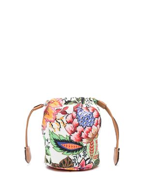 ETRO floral-print bucket bag - White