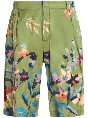 ETRO floral-print deck shorts - Green