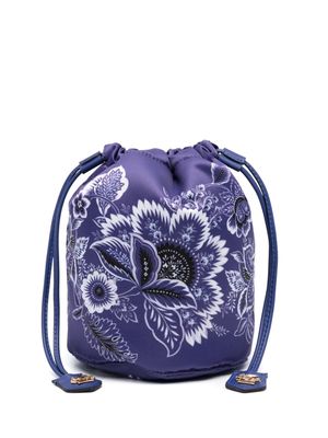 ETRO floral-print drawstring clutch bag - Blue