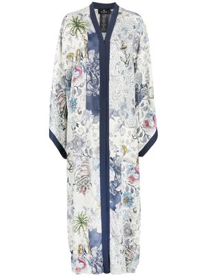 ETRO floral-print oversized robe - WHITE