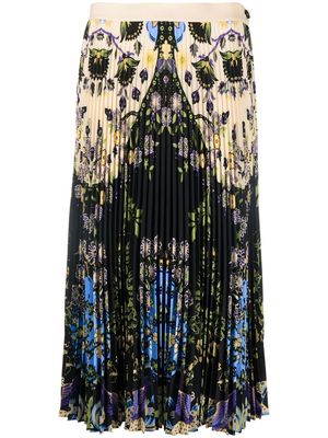 ETRO floral-print pleated skirt - Neutrals