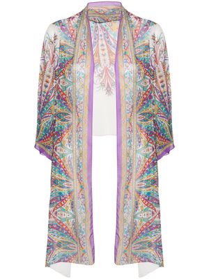 ETRO floral-print silk jacket - White