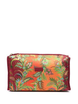 ETRO floral-print wash bag - Orange