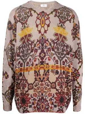 ETRO floral-print wool jumper - Pink