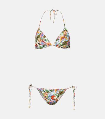 Etro Floral triangle bikini