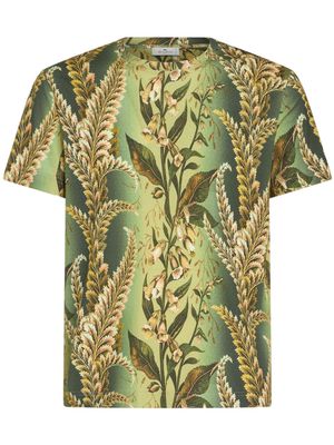 ETRO Foliage-print cotton T-shirt - Green