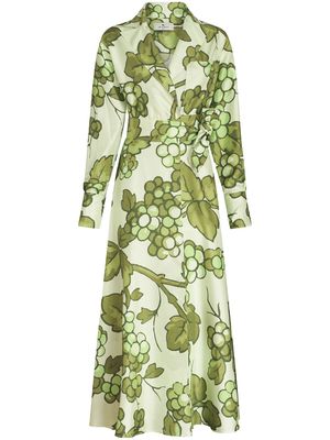 ETRO fruit-print silk dress - Green