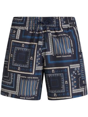 ETRO geometric-print swim shorts - Blue
