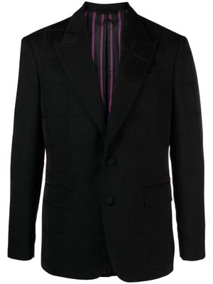 ETRO grid-pattern tonal blazer - Black
