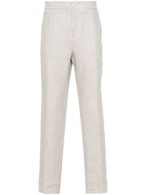 ETRO herringbone linen trousers - Neutrals